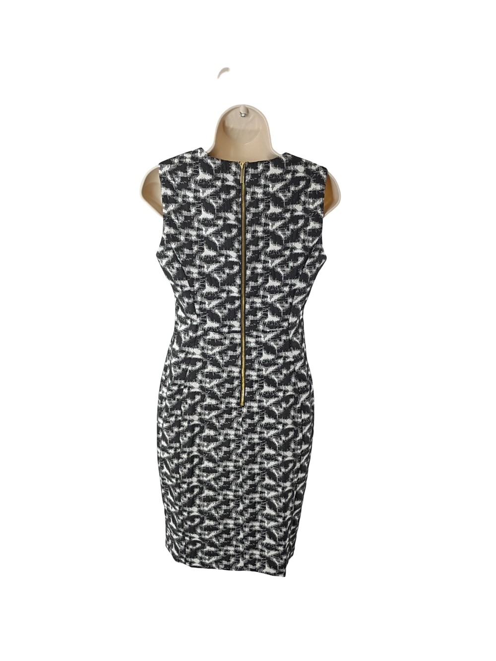 Calvin Klein Black and White Sleeveless Sheath Midi Dress - Picture 6 of 9